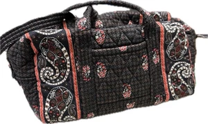 Vera Bradley kleine Seesacktasche Handtasche ~ braun Paisley Reißverschluss ~ (12x4x4,5) gebraucht - Bild 1 von 24