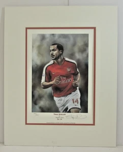Theo Walcott No. 14 Limited Edition Mtd Print by Stephen Doig - Picture 1 of 1