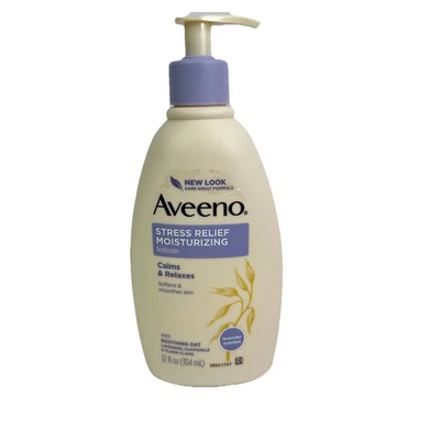 Loción hidratante Aveeno Stress Relief lavanda 12 fl OZ fórmula/olor antiguo nuevo Foto 1 de 2