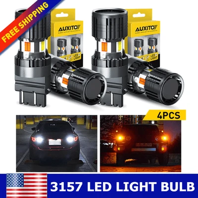 2X/4X 3157 Switchback 16-LED White/Amber Error Free Turn Signal Light Bulbs - Image 1 of 4