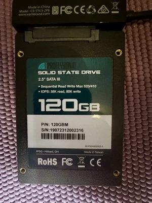 Inland Professional 120GBM 2.5 Inch Solid State Drive SATA III With USB Port - Image 1 of 3