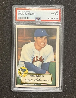 1952 Topps - #32 Eddie Robinson- PSA 4 - Image 1 of 2