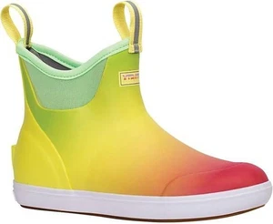 XtraTuf Women's Ankle Deck Boots, Yellow Aurora, Size Women 5 NEW - Picture 1 of 6