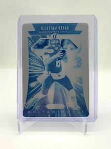 Plates & Patches Baker Mayfield 1/1 Print Plate CYAN 2020 Prizm Illumination - Picture 1 of 2