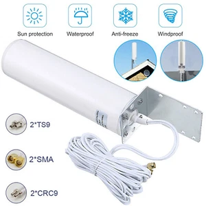 4G LTE Antenne Externe Omnidirektional mit TS9/SMA/CRC9 Stecker Signalverstärker - Bild 1 von 12