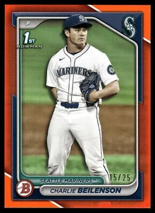2024 Bowman Draft CHARLIE BEILENSON ORANGE PARALLEL 15/25 #BD-132 - Picture 1 of 2