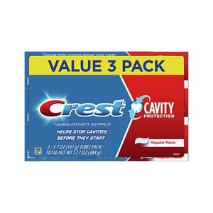 Pasta de dientes Crest Cavity Protection Regular Paste de Estados Unidos 3 x 161 g = 483 g - Imagen 1 de 2