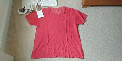 Camiseta Visvim Jumbo S/S (tinte vegetal) roja 1 S 2017 UWTB 100 % auténtica FIL  Foto 1 de 4
