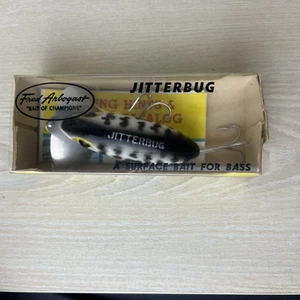 Fred Arbogast Jitterbug Lure Black & White Coach Dog With Box - Picture 1 of 12