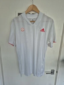 Adidas FreeLift Jersey Tennis Shirt White Trikot Polyester Mens Size Large - Picture 1 of 9