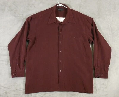 Marc Edwards Shirt Men's 2XL Button Up Long Sleeve Solid Red Casual - Image 1 of 4