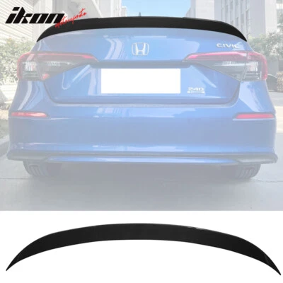 Fits 22-26 Honda Civic 11th Trunk Spoiler HPD Style Rear Wing Gloss Black Trim - Image 1 of 4