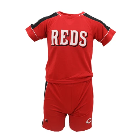 Cincinnati Reds MLB Majestic Kids Athletic Shirt & Shorts Combo Set New Tags Cover