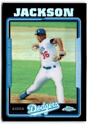 Topps 2005 cromo refractor negro #442 Edwin Jackson/225 Los Angeles Dodgers Foto 1 de 2