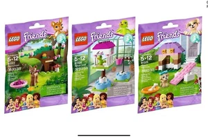 LEGO Lego Friends Animal Serie 3 Juego Completo con Loro Cachorro Fawn Roll Nuevo  - Imagen 1 de 4