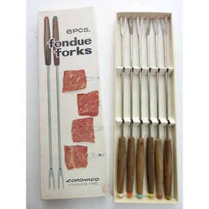 Vintage Fondue Forks. Stainless Steel Coronado 6pcs - Picture 1 of 4