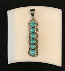 New Sante Fe Style Kingsman Turquoise 925 Sterling Silver Pendant without Chain