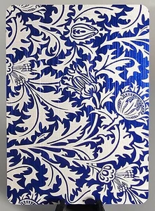 1x POKER SIZE Cut Card Blue Formal Design Brushed Aluminum Lightweight - Picture 1 of 2