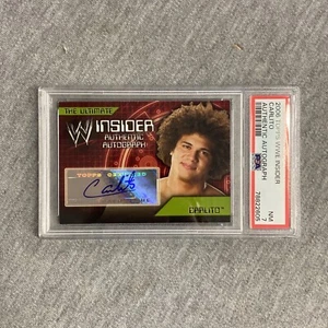 Autógrafo auténtico Topps WWE Insider 2006 Carlito PSA 7 casi nuevo - Imagen 1 de 2