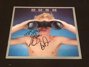 Programma tour firmato a mano ""Rush: Power Windows"" Geddy Lee + Alex Lifeson + prova esatta - Foto 1 di 8