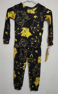 2 Piece Pokemon Pikachu Pattern Boys Size 6 Pajama Set Long-Sleeve & Pants - Picture 1 of 4
