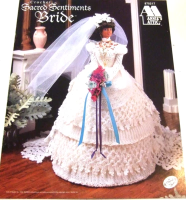 Annie's Attic Crochet Fashion Doll Sacred Sentiments Bride - Image 1 of 4