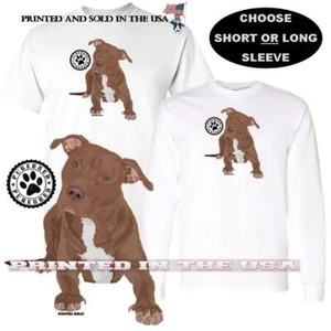 Puppies Rule Pitbull Pit Bull Classic Dog Breed Purebred Logo Series T Shirt - Picture 1 of 4