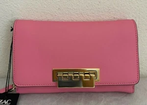 NWT ZAC ZAC POSEN Eartha Leather Crossbody Bag $325 BUBBLE GUM Original Packagin - Picture 1 of 12