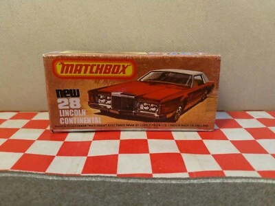 Matchbox Superfast No28 Lincoln Continental EMPTY Reproduction Box  NO CAR - image 1 of 3