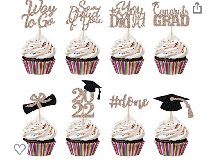 32 шт. капкейки выпускные 2022 розовое золото - Изображение 1 из 1