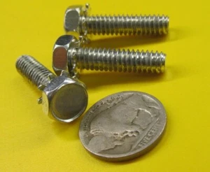 Cabezal de arandela hexagonal de zinc SEMS tornillo de máquina 1/4"-20 x 1,0", 25 piezas  - Imagen 1 de 12