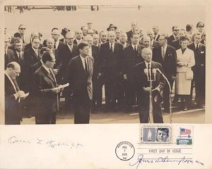 REVEREND OSCAR HUBER & JAMES THOMPSON signed 8x10 Photo JSA BB18229 FULL LETTER - Bild 1 von 1