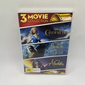 Disney 3 Movie Collection Cinderella Beauty and the Beast and Aladdin DVD - Bild 1 von 4