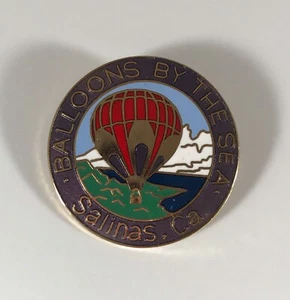 Balloons By The Sea Salinas Ca Hot Air Balloon Pin 1990 Official AIBF - Picture 1 of 4