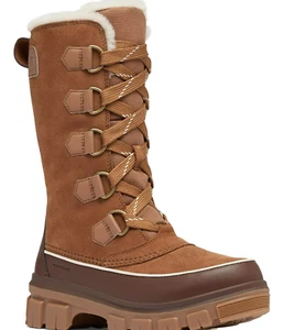 Size 5 Sorel Women's Tivoli V Tall Waterproof Winter Boots Suede Insulated Brown - Picture 1 of 5