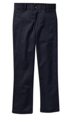 BOYS HUSKY 18H GEORGE NO STAIN & WRINKLE STRAIGHT FIT UNIFORM SCHOOL PANTS, NAVY - Image 1 of 2