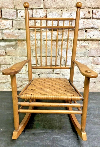 Vintage Pennsylvania Shaker Child's Rocking Chair Children's Wood Rocker Antique Cover