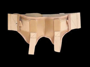 Braguero de cinturón de hernia para inguinal individual/doble con almohadillas extraíbles - Imagen 1 de 6