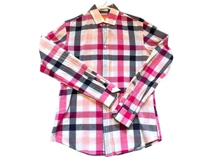 Mens Hugo Boss Summer L/S Casual button front shirt size small s EUC Slim Fit - Picture 1 of 4