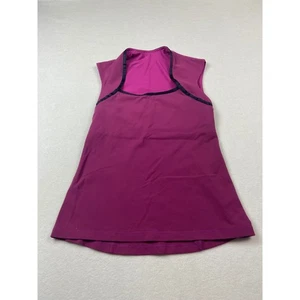 Lululemon Women's Tank Top 8 Pink Built-In Bra Racerback Shelf Lined Mesh - Picture 1 of 6