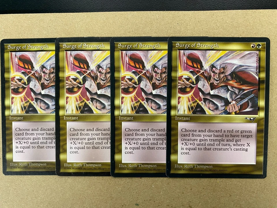 MTG 4x Surge of Strength Alliances Legacy Magic the Gathering x4 LP - Image 1 of 1