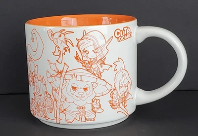 Taza World of Warcraft linda pero mortal naranja/blanca personaje de ventisca Foto 1 de 4