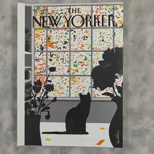 THE NEW YORKER Magazine Nov 8 2021 Cat Window Cover Complete Issue No Label - Picture 1 of 1