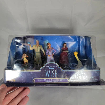 Disney Wish Deluxe Figure Set 5 Figurine Playset Cake Topper Asha Star Valentino - Image 1 of 4