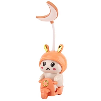 (Orange) Niedliche Tierfahrt Motorrad Cartoon LED Schreibtischlampe Mit - Bild 1 von 4