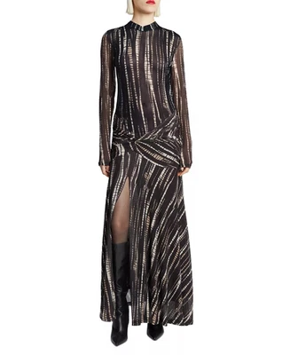 Bardot Women's Lea Printed Mesh Mock Neck Maxi Dress MSRP $159 - Image 1 of 3