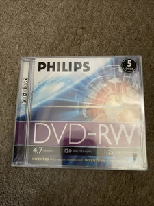 Philips DVD-RW 4.7GB 5pack - Picture 1 of 3