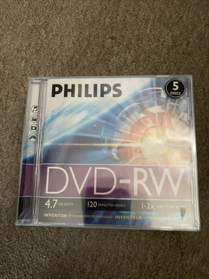 Philips DVD-RW 4.7GB 5pack - Image 1 of 3