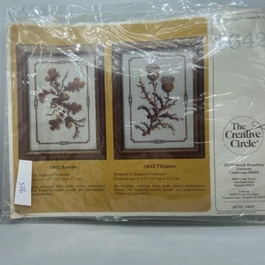 Vintage Cross Stitch Kit- Acorns #1642 The Creative Circle Fall NOS Sealed New - Picture 1 of 7