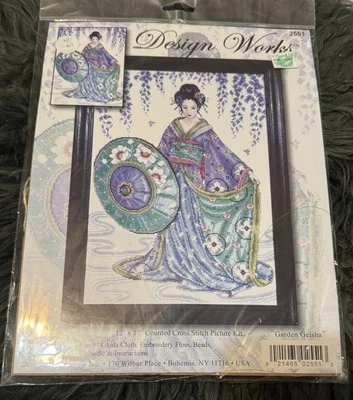 Design Works Garden Geisha Counted Cross Stitch Kit 2551 Sealed - Image 1 of 4